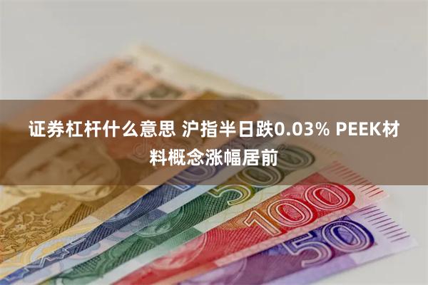证券杠杆什么意思 沪指半日跌0.03% PEEK材料概念涨幅居前