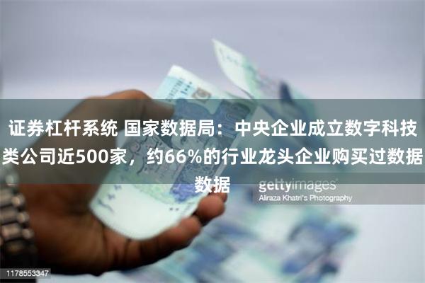证券杠杆系统 国家数据局：中央企业成立数字科技类公司近500家，约66%的行业龙头企业购买过数据